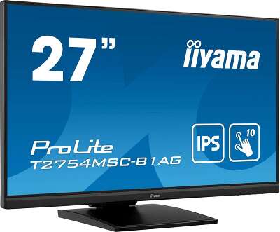 Монитор Iiyama 27" Touch T2754MSC-B1AG черный IPS LED 16:9 HDMI M/M HAS 300cd 178гр/178гр 1920x1080 60Hz VGA FHD USB Touch 6.6кг