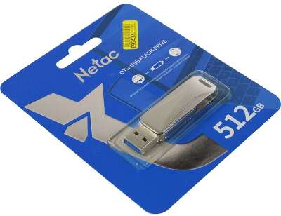 Модуль памяти USB3.0+Type-C Netac U782C 512 Гб серебристый [NT03U782C-512G-30PN]