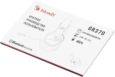 Наушники с микрофоном A4Tech Bloody GR370 белый мониторные BT/Radio/3.5mm оголовье (GR370)