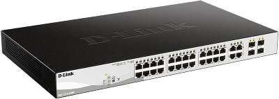 Коммутатор D-Link DGS-1210-28MP/F4A 24x1Гбит/с 4xКомбо(1000BASE-T/SFP) 24PoE+ 370W настраиваемый