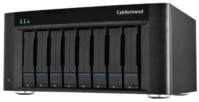 Сетевой накопитель Infortrend GSe Pro 108-C 8bay, supports NAS, SAN, object protocol and Cloud gateway, including Intel Atom 2.4GHz 4C CPU, 1x4GB non-ECC, 4x1GbE(RJ45), 2x USB 2.0, 2x USB 3.0, 1x Host Board slot, 1xPSU and 8 drive trays