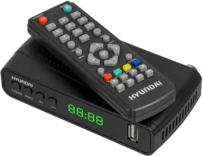Ресивер DVB-T2 Hyundai H-DVB520 + WiFi-адаптер черный
