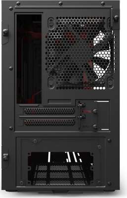 Корпус NZXT H210 Black/red, черный, mini-ITX, Без БП (CA-H210B-BR)