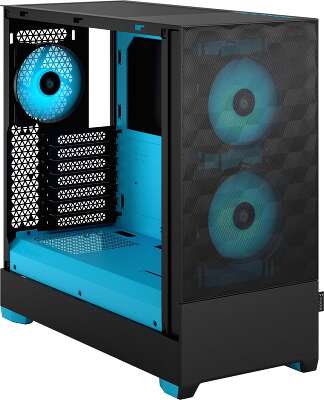 Корпус Fractal Design Pop Air RGB Cyan, черный/голубой, ATX, Без БП (FD-C-POR1A-02)