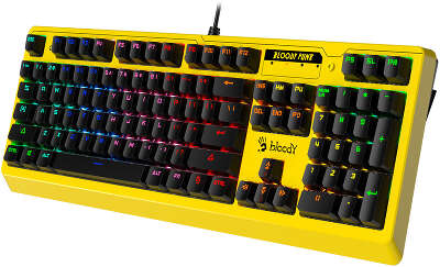 Клавиатура A4Tech Bloody B810RC Punk механическая желтый/черный USB for gamer LED