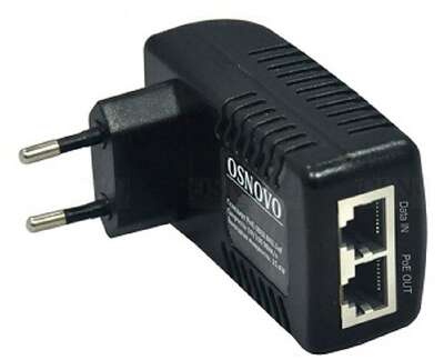 Just JT-MIDSPAN05A Пассивный PoE инжектор Fast Ethernet на 1 порт. Мощность PoE - до 25W (с возможностью подключения PTZ видеокамеры). Напряжение PoE - 48V (конт. 4,5 (+); 7,8 (-)).