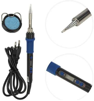 Rexant (12-0620) Паяльник цифровой, с керам. нагревателем, 65Вт, 220В, темп. 200-500 °C