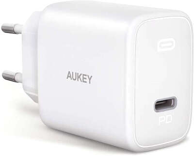 Зарядное устройство Aukey Single-Port USB-C PD 20W, White [PA-F1SW]