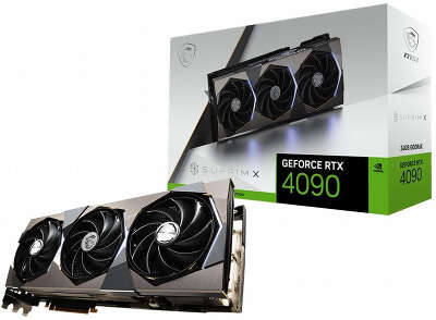 Видеокарта MSI NVIDIA nVidia GeForce RTX 4090 SUPRIM X 24G 24Gb DDR6X PCI-E HDMI, 3DP