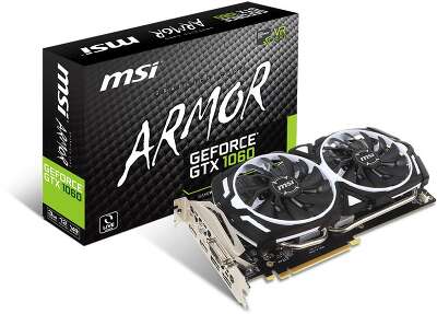 Видеокарта MSI nVidia GeForce GTX1060 Armor 3Gb DDR5 PCI-E DVI, 2HDMI, 2DP