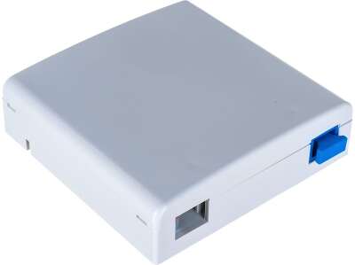 Оптическая розетка NIKOMAX (кросс), укомплектованная на 1 порт SC/UPC, SM 9/125 OS2, пластиковая, белая, в комплекте: адаптер, монтажный шнур 1м, гильзы
