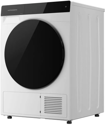 Сушильная машина KUPPERSBERG/ Сушильная машина KUPPERSBERG, High-Tech, загрузка 10 кг, 16 программ, тепловой насос, отсрочка старта, реверс барабана, ультрафиолет, сенсорное управление, блокировка от детей, энергоэффективность А+, цвет белый