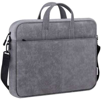 Defender Сумка для ноутбука Solid  15.6" PU кожа, серый, карман.