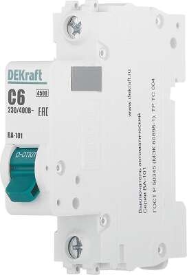 Авт. выкл. 1Р 16А х-ка C ВА-101 4,5кА DEKraft