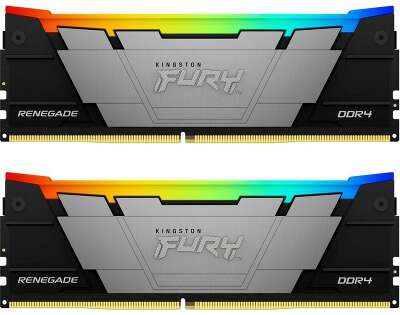Модуль памяти Kingston 16GB DDR4 3200 FURY Renegade RGB Black XMP Non-ECC Unbuffered DIMM (Kit 2*8gb) 1RX8 16-18-18 1.35V 288-pin 8Gbit