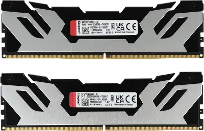 Память DDR5 2x16GB 7200MHz Kingston KF572C38RSK2-32 Fury Renegade Silver XMP RTL Gaming PC5-57600 CL38 DIMM 288-pin 1.45В kit single rank с радиатором Ret