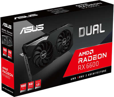 Видеокарта ASUS AMD Radeon RX 6600 8Gb DDR6 PCI-E HDMI, 3DP