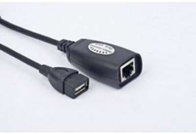 Gembird UAE-30M USB 2.0 кабель удлинительный AM/AF/RJ45Fx2  по витой паре