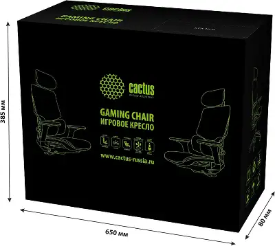 Кресло Cactus CS-CHR-MC01-LGNBK салатовый сиденье черный сетка/ткань с подголов. крестов. пластик подст.для ног