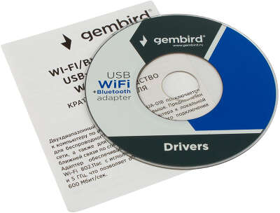 Сетевой адаптер WiFi+Bluetooth Gembird WNP-UA-018, 600 Мбит, двухдиапазонный мини, USB, 802.11b/a/g/n/ac