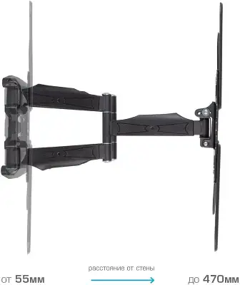 Кронштейн для телевизора Kromax ATLANTIS-45 темно-серый 22"-65" макс.45кг настенный поворот и наклон