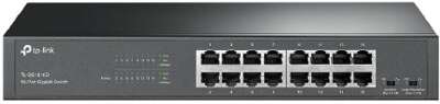 TP-Link TL-SG1016D Коммутатор с 16 гигабитными портами для размещения на столе или в стойке