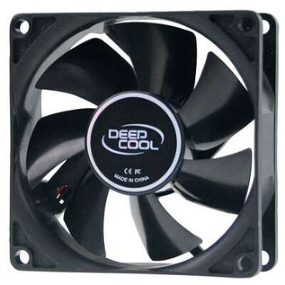 Вентилятор для корпуса DEEPCOOL Xfan80 80x80x25мм (240шт./кор, пит. от БП, черный, 1800об/мин) Color BOX (DP-FDC-XF80)