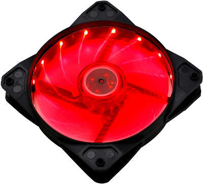Вентилятор DIGMA DFAN-LED-RED, 120 мм, 1200rpm, 23 дБ, 3-pin+4-pin Molex, 1шт, красный