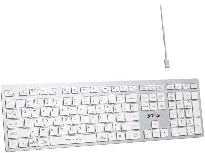 Клавиатура A4Tech Fstyler FBX50C белый USB беспроводная BT/Radio slim Multimedia (FBX50C WHITE)