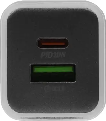 Сетевое зар./устр. Hoco N46 Glorious 20W 3A (PD+QC+AFC) USB-A/Type-C универсальное синий (35318)