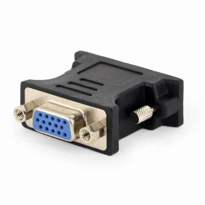 Переходник DVI-VGA GEMBIRD/CABLEXPERT A-DVI-VGA-BK black (29M/15F, пакет) (A-DVI-VGA-BK)