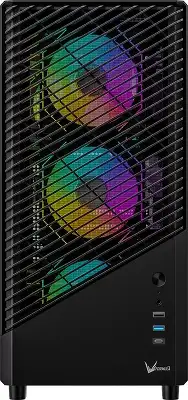Корпус Formula Mana Geometry черный без БП ATX 4x120mm 1xUSB3.0 audio bott PSU