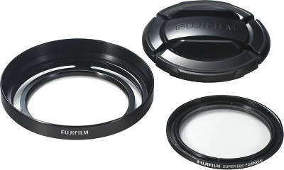 Комплект Fujifilm LHF-X20B для камер X20/X30 (бленда, фильтр, крышка объектива) Black