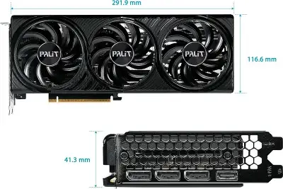 Видеокарта Palit PCI-E 5.0 RTX5060Ti INFINITY 3 OC NVIDIA GeForce RTX 5060TI 16Gb 128bit GDDR7 2407/28000 HDMIx1 DPx3 HDCP Ret
