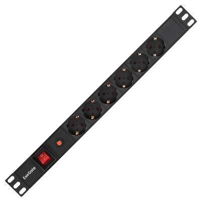 Exegate EX280831RUS Блок розеток ExeGate ServerPro PDU-19H606 Al-6S-EU2-SW-O, 19