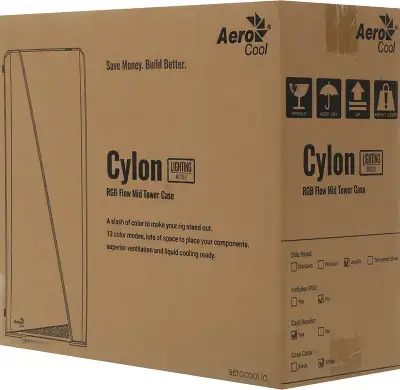 Корпус Aerocool Cylon белый без БП ATX 5x120mm 2xUSB2.0 1xUSB3.0 audio CardReader bott PSU