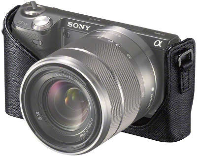 Чехол в ретро-стиле (нижняя часть) для NEX-5N Sony LCS-EB50, черный