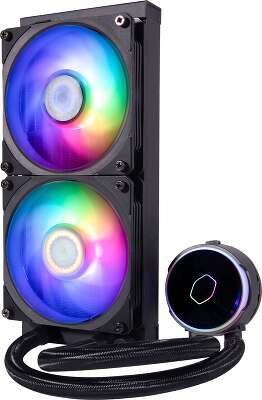 Жидкостное охлаждение Cooler Master MasterLiquid PL240 Flux, 240 Вт, 2x100 мм, ARGB
