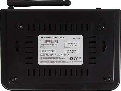 Маршрутизатор беспроводной Upvel UR-315BN N150 10/100BASE-TX черный