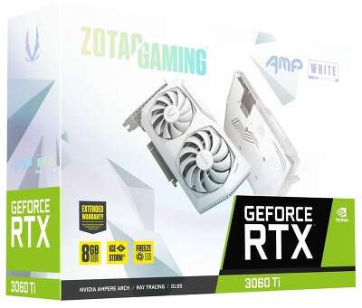 Видеокарта ZOTAC NVIDIA nVidia GeForce RTX 3060Ti AMP White Edition 8Gb DDR6 PCI-E HDMI, 3DP