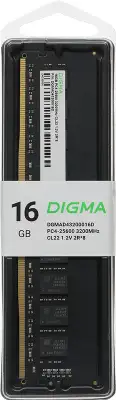 Память DDR4 16GB 3200MHz Digma DGMAD43200016D RTL PC4-25600 CL22 DIMM UDIMM 288-pin 1.2В dual rank Ret