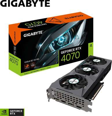 Видеокарта GIGABYTE NVIDIA nVidia GeForce RTX 4070 EAGLE OC 12Gb DDR6X PCI-E 2HDMI, 2DP