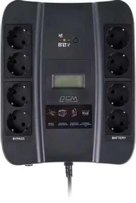 PowerCom Spider SPD-550U LCD ИБП {Line-Interactive, 550VA / 330W, 8xEURO: 4 с резервным питанием, 4 с фильтрацией, USB} (1138685)