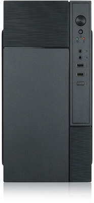 Корпус FOXLINE MiniTower Forza FZ-017 черный (mATX, 450W, 2xUSB3.0, no fan) (FZ-017-SX450R-U32)