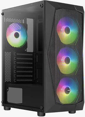 Корпус AeroCool Falcon G, черный, ATX, Без БП (Falcon-G-BK-V2)