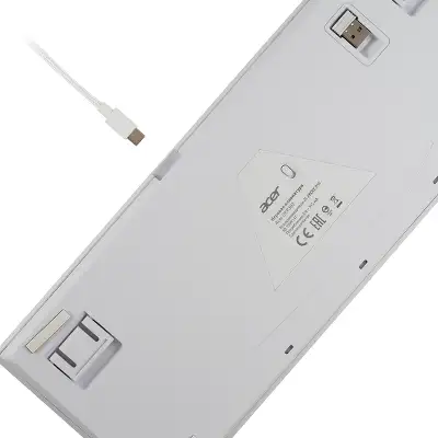 Клавиатура Acer OKR302 механическая белый USB беспроводная BT/Radio Multimedia for gamer для ноутбука LED (ZL.KBDEE.016)