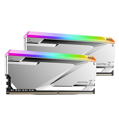 Оперативная память Netac Z RGB 32GB (2x16GB) DDR5-6600 (PC5-52800) C34 34-40-40-105 1.4V XMP Dual DIMM Kit Silver