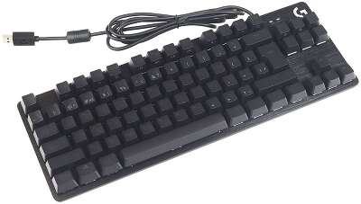 Клавиатура игровая Logitech G413 TKL SE черная, без цифрового блока, механические переключатели, белая подсветка, USB 1,8м, RTL