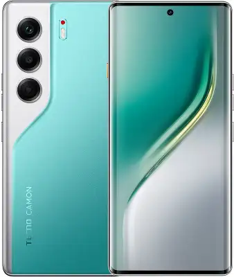 Смартфон Tecno Camon 40 Pro 5G 256Gb 12Gb зеленый моноблок 3G 4G 2Sim 6.78" 1080x2436 Android 15 50Mpix 802.11 a/b/g/n/ac/ax NFC GPS GSM900/1800 GSM1900 Protect FM