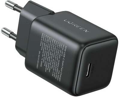 Зарядное устройство UGREEN X513 (65007) 30W USB-C GaN Fast Charger EU. Цвет: черный